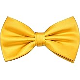 Branduce Mens Solid Color Adjustable Pre-tied Bow Tie for Men Party Wedding