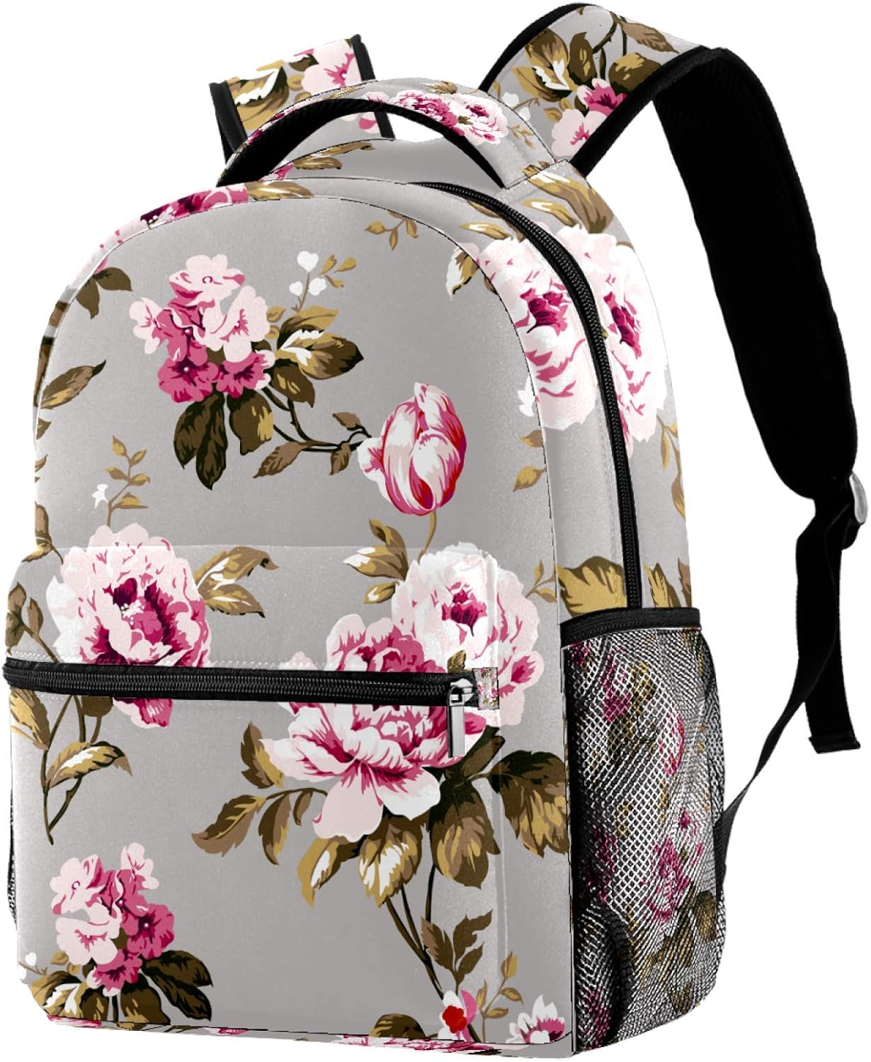 Floral Vintage Flower Backpack for Boys&Girls Lightweight Student