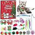Cat Advent Calendar 2025, 24 Days Cat Toy Countdown Calendar Christmas Toys for Kitten with Catnip Toys, Mice, Xmas Gifts for
