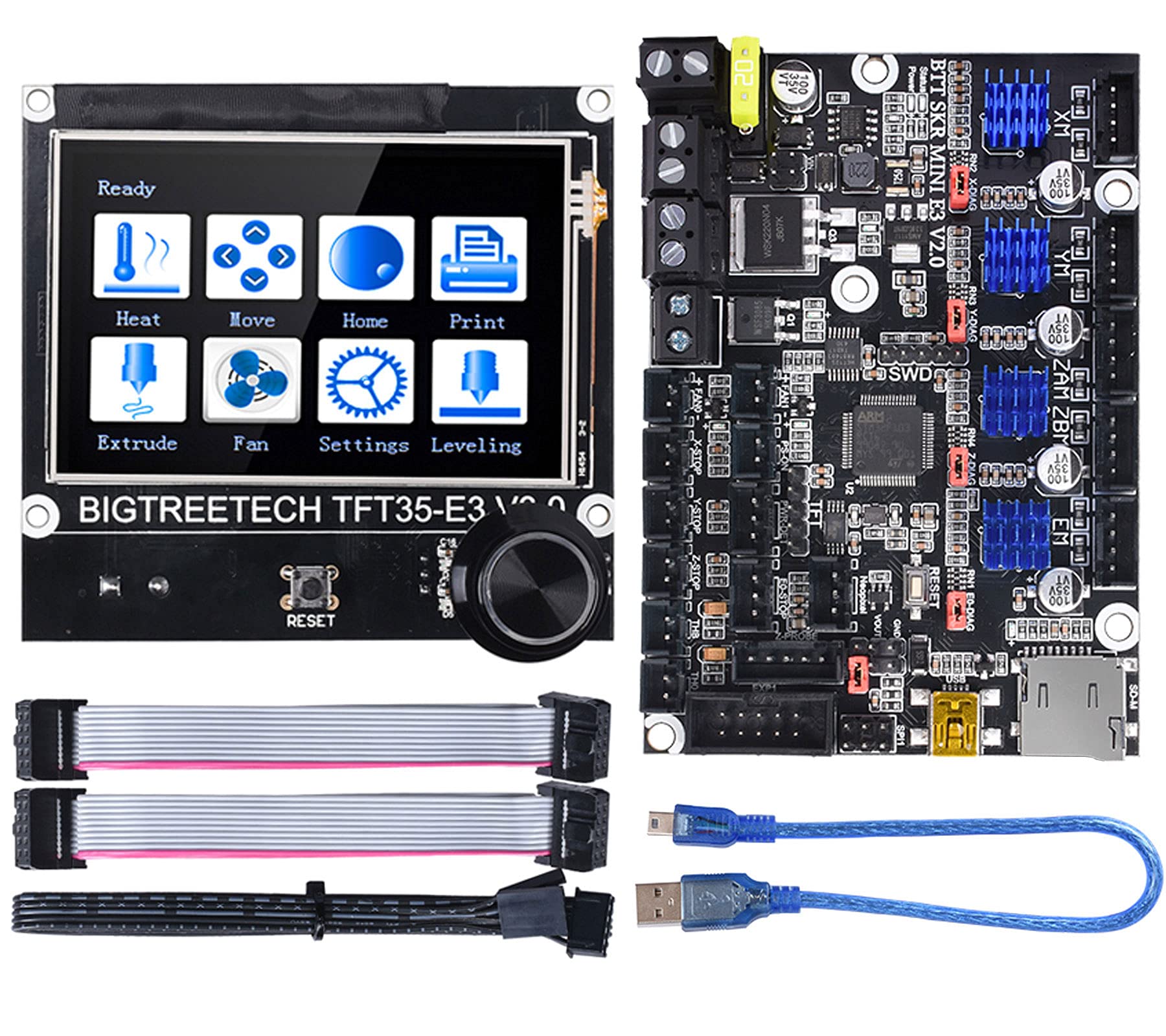 BIGTREETECH SKR Mini E3 V2.0 Control Board 32Bit Silent Motherboard For 3D Printer and TFT35 E3 V3.0.1 Display Touchscreen