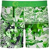 Ethika Men’s Mid Boxer Brief, 4-Way Stretch Performance Underwear - Slime