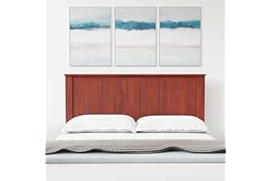 Glenwillow Home Wainscott Wood Panel Headboard in Cherry - Queen Size