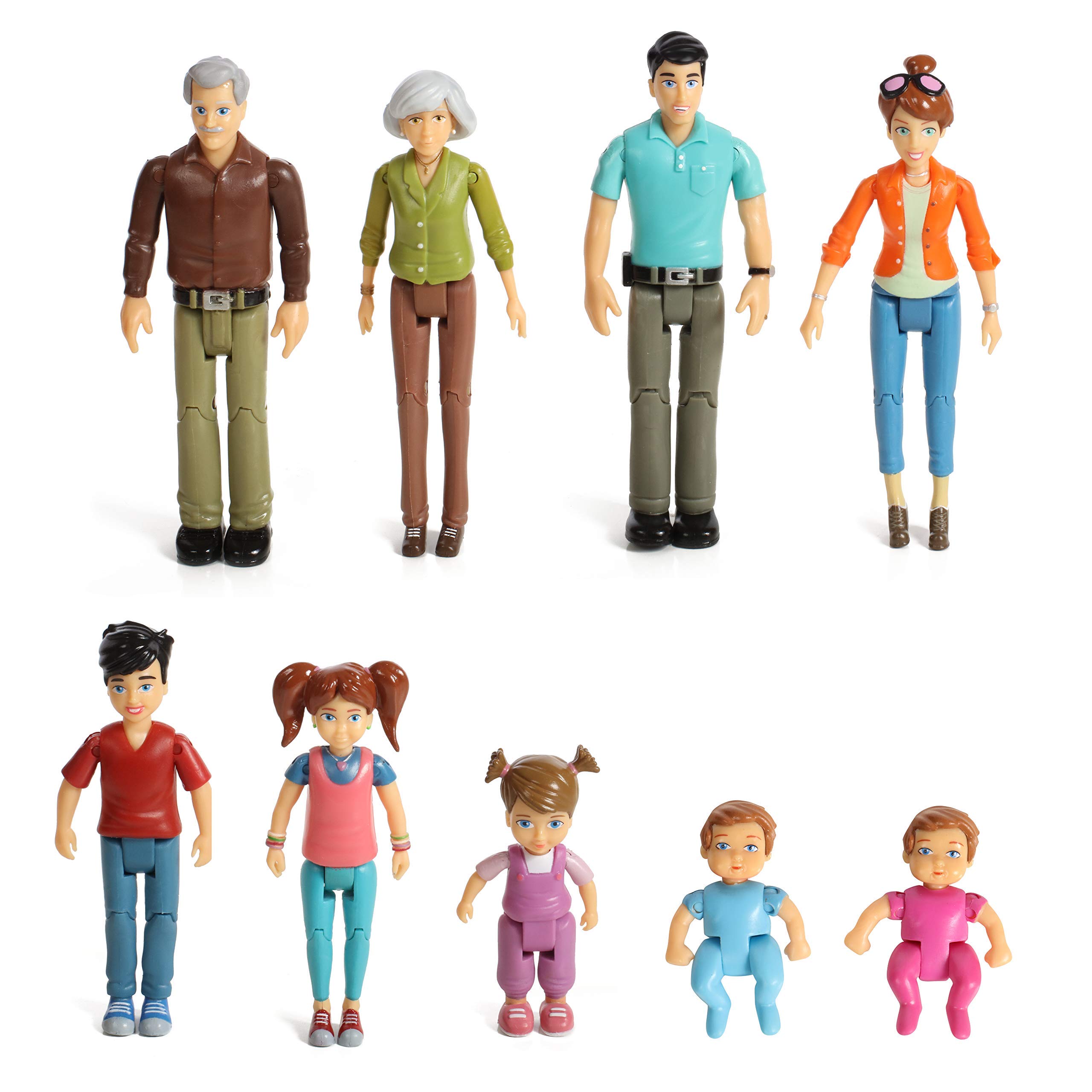 Beverly Hills Doll Collection TM Sweet Li'l Family Set 9 Action Figures