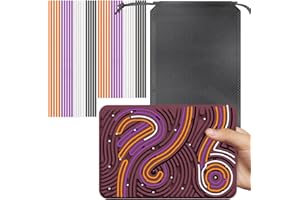 CMEECNE Large Sensory Activity Board, 11.6"*7.9" Double Side Silicone Design,Fidget Toy for ADHD & Autism,Calm Down, Stress,Kids 3+ & Adults Activities for Travel,Portable with Travel Bag & 40 Strings,Purple