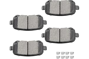 BRAKEUS D1326 Rear Disc Ceramic Brake Pad Set w/Hardware For Chrysler Town & Country 2008-2012,For Dodge Grand Caravan 2008-2012,For Dodge Journey 2009-2012,For Volkswagen For Routan 2009-2012