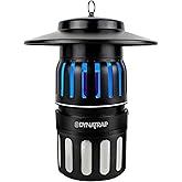 DynaTrap DT1050SR 1/2 Acre Mosquito & Flying Insect Trap – Kills Mosquitoes, Flies, Wasps, Gnats, & Other Flying Insects - Bug Zapper Alternative - Black