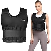 Beatboost Weighted Vest Men,20lb/30lb/40lb/50lb/60lb Adjustable Weight Vest | Body Weights with Adjustable Steel Plates Weights, Ankle Weights, Wrist Weights, Leg Weights for Running Strength Training