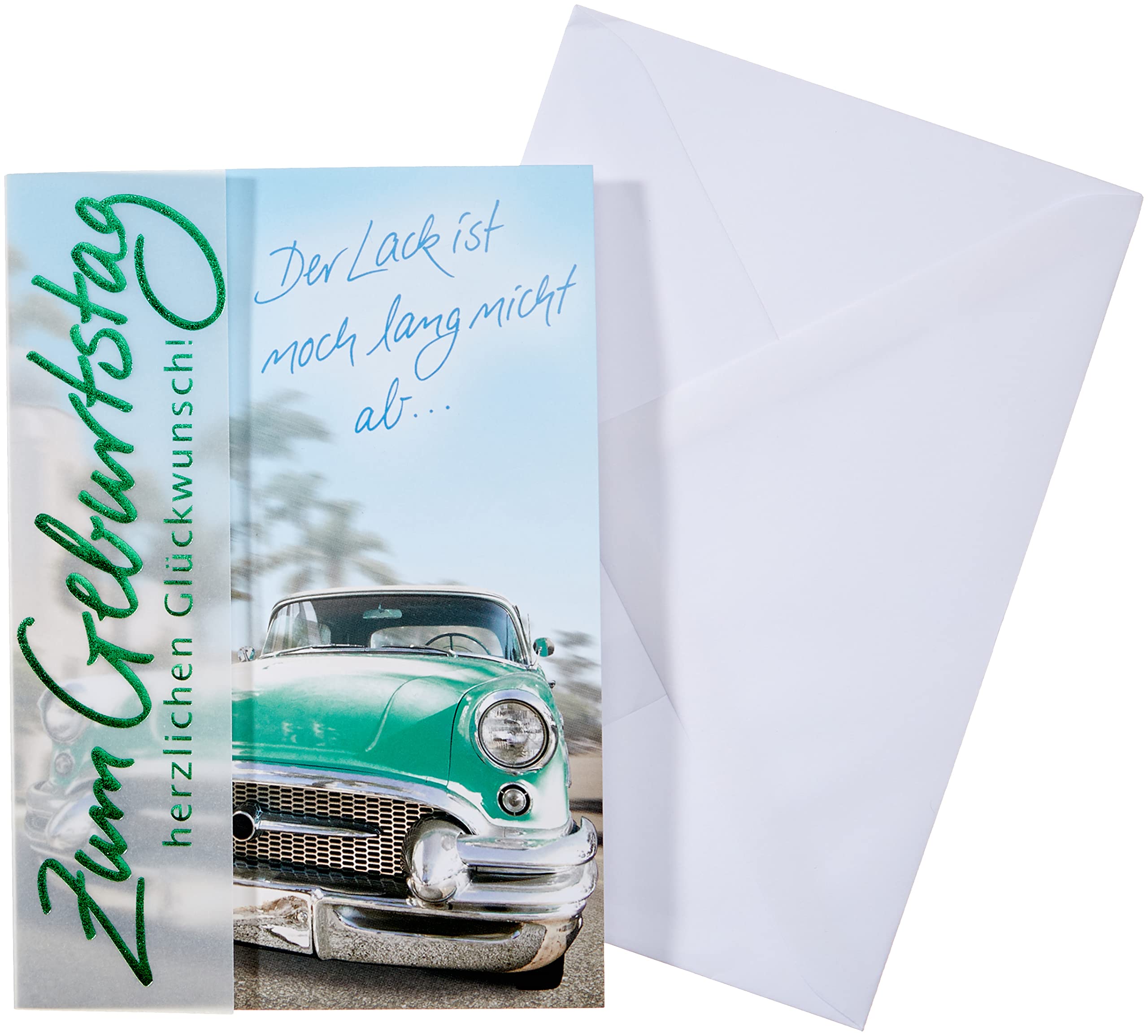 Basic Classic Birthday Card - Oldtimer - 11.6 x 16.6 cm