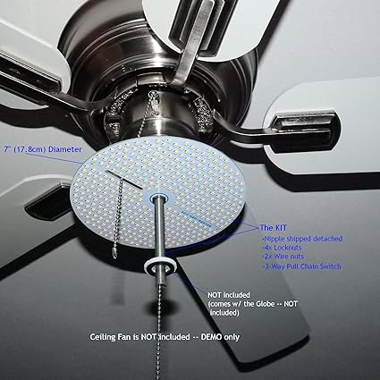 Dual Light Output 7 Diameter Led Panel For Ceiling Fan Light