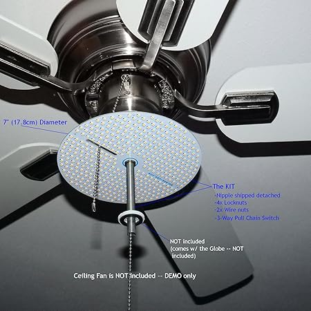 Dual Light Output 7 Diameter Led Panel For Ceiling Fan Light