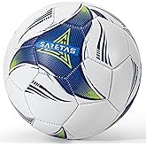 Saretas Size 3/4 Soccer Ball, Futsal Ball&Indoor Soccer Ball Low Bounce Ball, PU Leather Practice Futsal Ball, Official Size and Weight for Age 13+ Boys and Girls