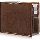 Artpaxy Mens Wallet Genuine Leather Bifold RFID Blocking Wallet for Men with 2 ID Windows 12 Card Holders 2 cash pockets 1 Gift Box