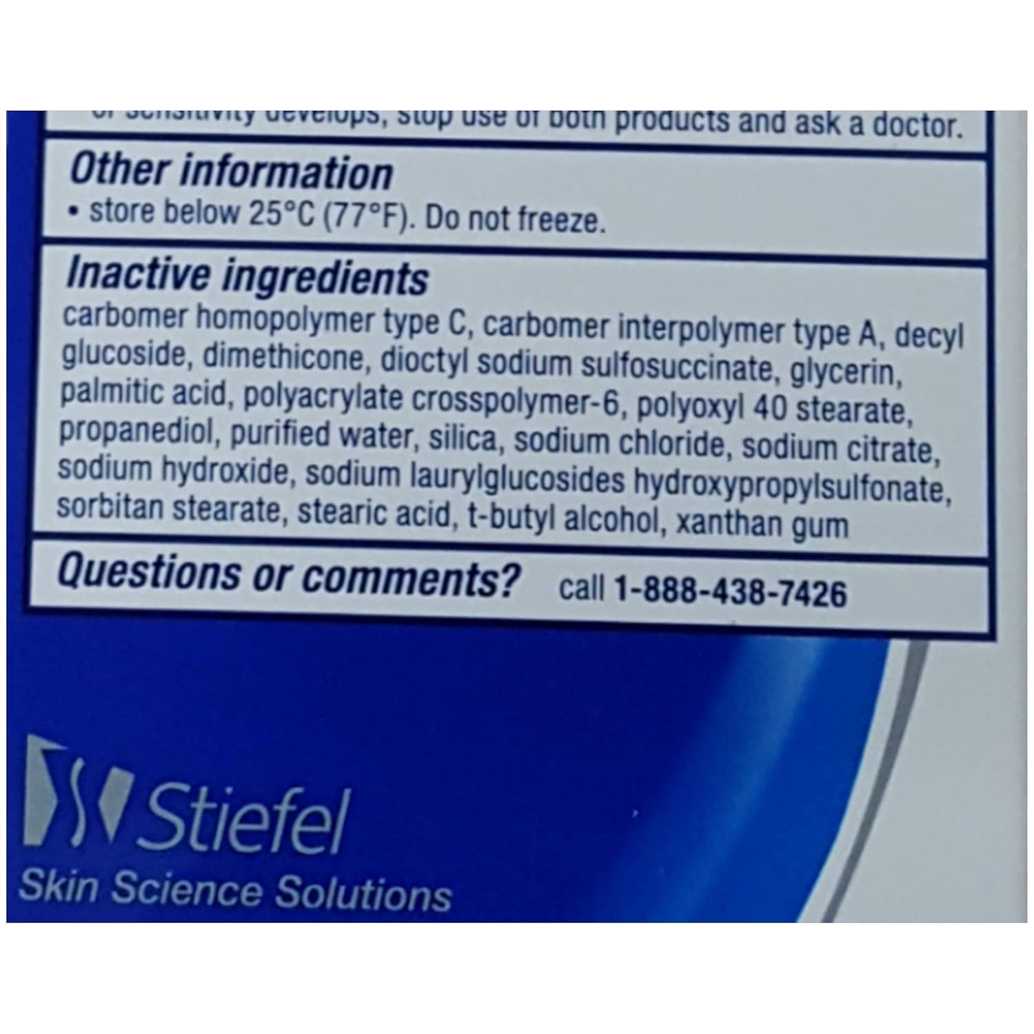 panoxyl acne foaming wash ingredients