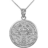 925 Sterling Silver Reversible Irish Blessing Pendant Necklace