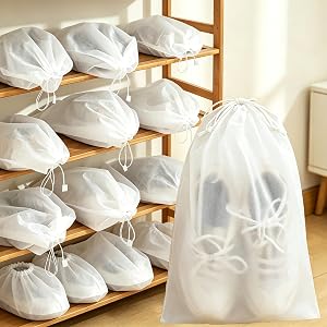 10 Pcs Shoe Bags for Travel,Travel Shoe Bag,Packing Essentials for Men Women, Dustproof Drawstring Storage Bags for Cruise Be
