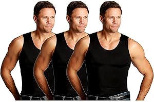 Insta Slim ISPRO Slimming Muscle Tank Top Shapewear Compression Shirt for Men (Made in The USA)