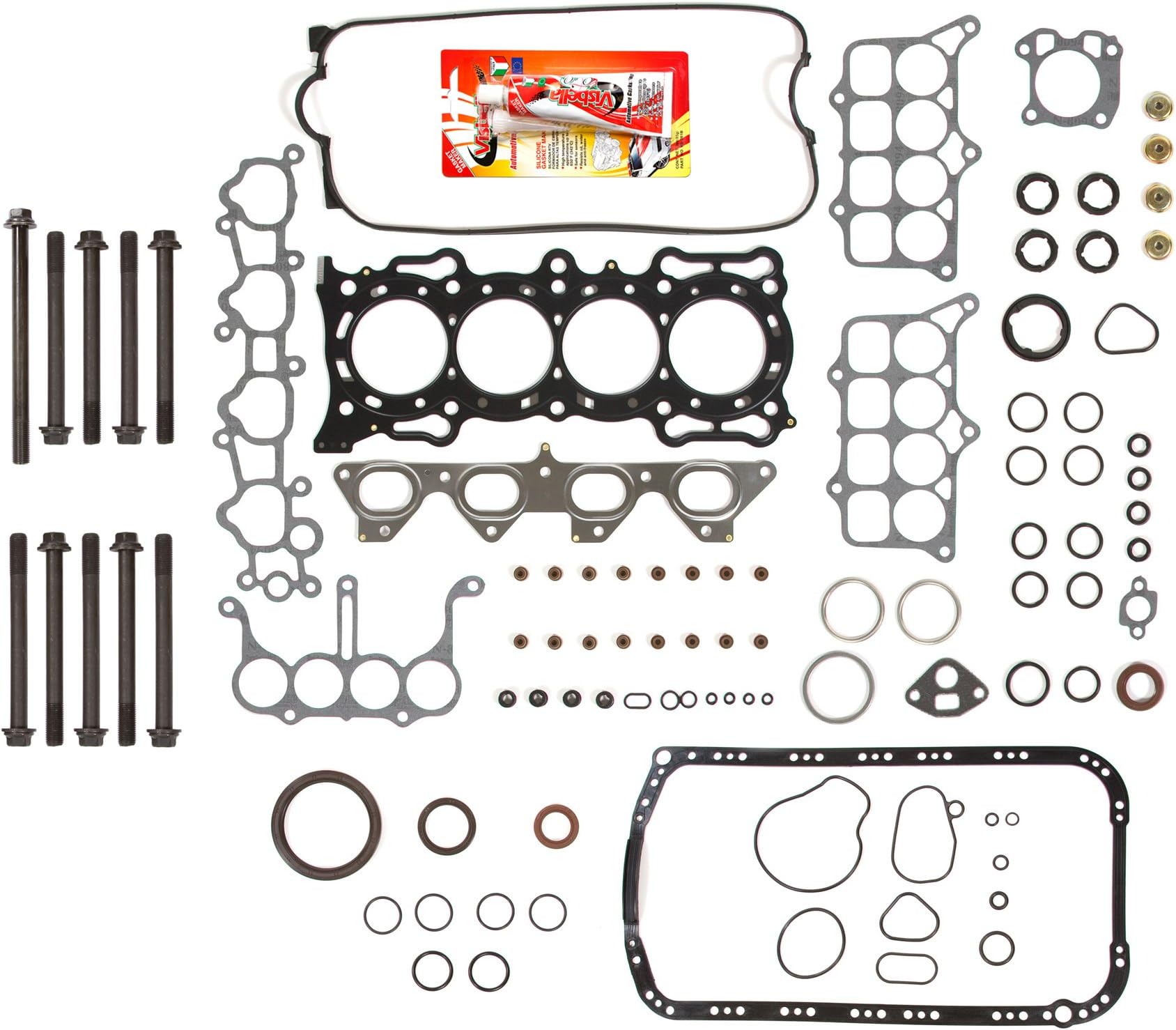 Compatible With 91-93 Honda Prelude S Accord 2.2 F22A SOHC Full Gasket Set Head Bolts