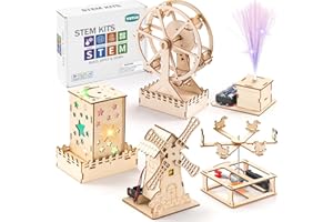 Stem Toys for Kids 8-10, 5 Individual DIY Science Kits, Wood Arts And Crafts Educational Building Toys for Kids Age 6 7 8 9 1