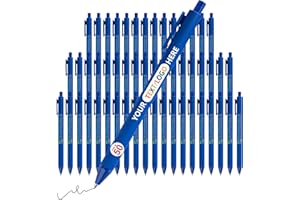 50 Pack Personalized Custom Pens in Bulk Ballpoint Pens Customized Pens with Logo/Name/Text Printing, Gift for College Office