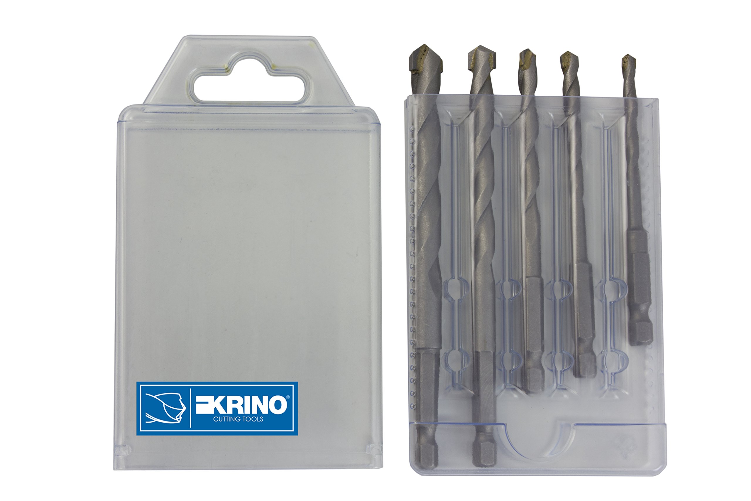 Krino 03057700 - Superior Drill Set with Hexagonal Socket 1/4 for Wall and Concrete - 5 Pieces