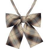JCOPGWI Women's Classic Plaid Bow Tie Adjustable Pre-Tied Bowtie | Cute simple plaid bowtie, lightweight, easy to wear, elegant colorful eye catch accessory, perfect for any schoolgirl costume