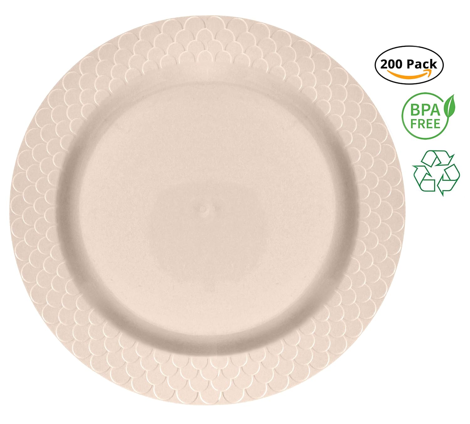 Amazon.com: Party Joy – Juego de 200 platos de plástico de ...