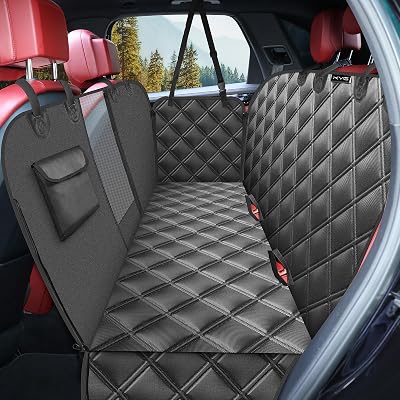 KYG Dog Seat Cover Hammock for Car Back Seats 148 x 135 cm Black