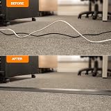 Deeba UK Floor Cable Cover Protector 2M with Cable Ties Non-Slip Wire Management view 4