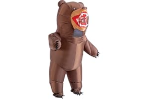 Spooktacular Creations Inflatable Costume Adult, Bear Air Blow-up Deluxe Halloween Costume, Full Body Inflatable Suit for Men Halloween Animal Themed Parties