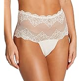 Only Hearts Women's So Fine Lace High Waist Thong, 51667, Bone, S