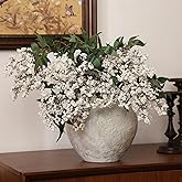 Zeyune 3 Pcs Artificial Berry Stems 35 Inch White Fall Decor | Faux Nandina Branches with Realistic Berry Clusters, Wedding Mantel Harvest Centerpiece, Farmhouse Seasonal Vase Filler
