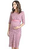HELLO MIZ Women's Baby Shower Floral Lace Maternity