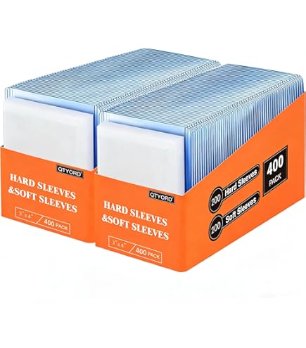 Amazon.com: Fabmaker 480 Hard Card Sleeves for Cards, 3