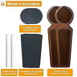 Beer Tap Handle Set of 2 - Magnetic Chalkboard Beer