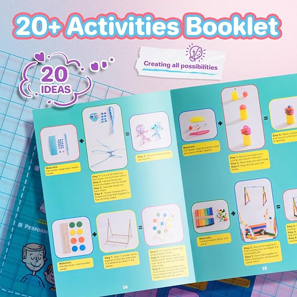 ROBOTIME ULTIMATE CRAFT GIFT FOR GIRLS AGES 8-12 | ALL-IN-ONE CREATIVE ARTS & CRAFTS KIT WITH 1600+ PIECES | DIY MAKER WAREHOUSE FOR BEGINNER KIDS 8-12