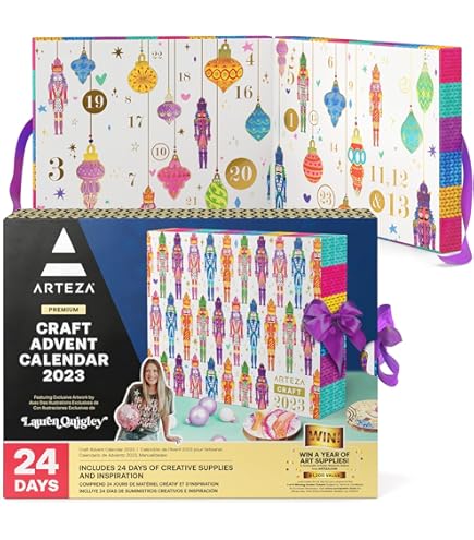 Amazon.com: Arteza Advent Calendar 2023 (Fine Art, 12 Days) Art