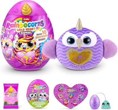 Rainbocorns Wild Heart Surprise Peacock by ZURU Plush with Surprises