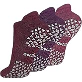 Hylaea Unisex Non Slip Socks with Grip for Yoga, Hospital, Pilates, Barre | Ankle, Cushioned