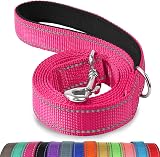 Joytale Padded Handle Dog Lead Double Sided Reflective Nylon 1.2m Pink