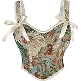SCARLET DARKNESS Corset Tops for Women Sweetheart Neckline Floral Corset with Zipper Size 6-18