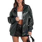 Sampeel Leather Jacket Women Faux Oversized Motorcycle Bomber Coats 2025 Fall Fashion Outfits Winter Clothes