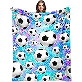 Soccer Blanket Gifts for Girls Ultra Soft Flannel Soccer Throw Blanket Soccers Lovers Players Team Soccers Gifts Stuff Merch 50"x40"