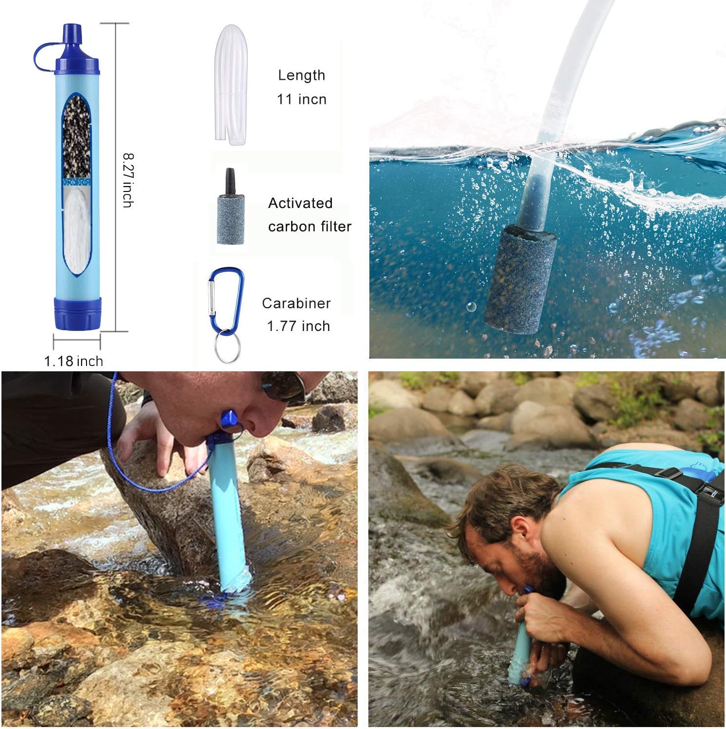 SUPOLOGY Emergency Kits Gear, 23-in-1 Outdoor Equipments Tools Kits with Water Filter for Camping, Hiking, Adventures, Backpack, Fishing, Hurricane, Gifts for Men Boy Teenage: Sports & Outdoors