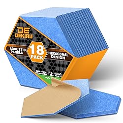 DEKIRU 18 Pack Hexagon Acoustic Panels Sound
