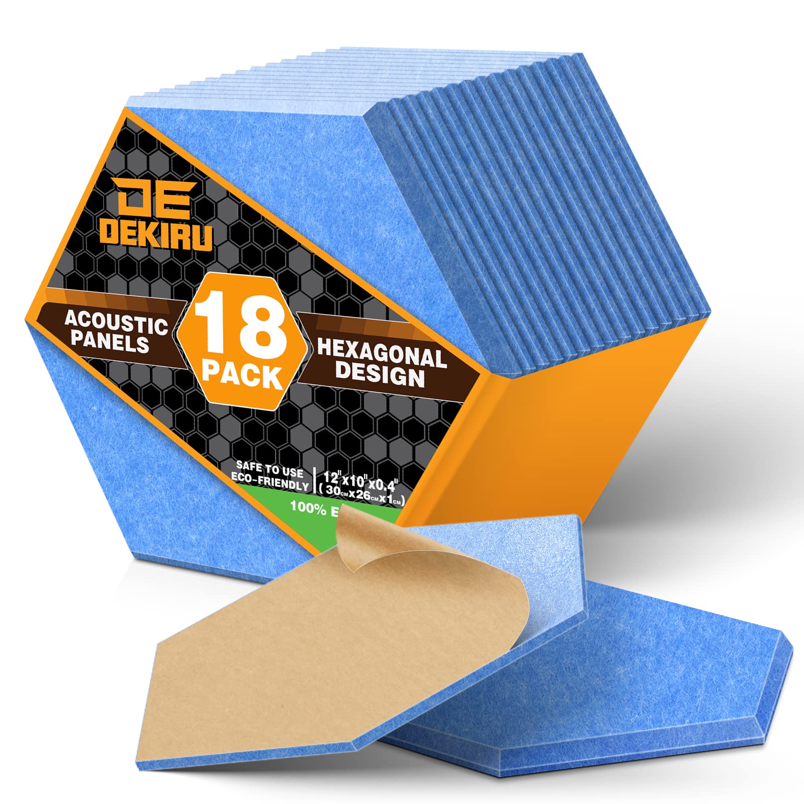 DEKIRU 18 Pack Hexagon Acoustic Panels Sound
