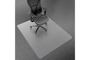 Naturei Office Chair Mat for Carpet - 60" x 48", Desk Floor Mat for Rolling Chairs, Clear Plastic Chair Mat, Easy Glide, Under Desk Carpet Protector for Home and Office Use