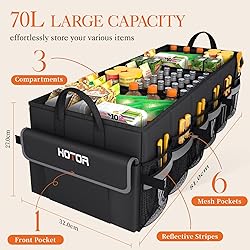 HOTOR Trunk Organizer - Car Organizer with 5