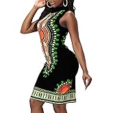 Womens African Attir Bohemian Dashiki Traditional Tribal Vintage Ethnic Midi Dresses
