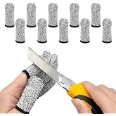 BlingKingdom 10pcs Thumb Protector Finger Covers for Cutting, Finger Cots | Breathable Cut Resistant Finger Gloves, Finger Gu