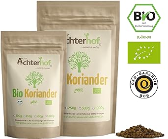 Bio-Koriander-Samen ganz (500g) Bio Koriandersaat vom-Achterhof Koriandersamen coriander organic